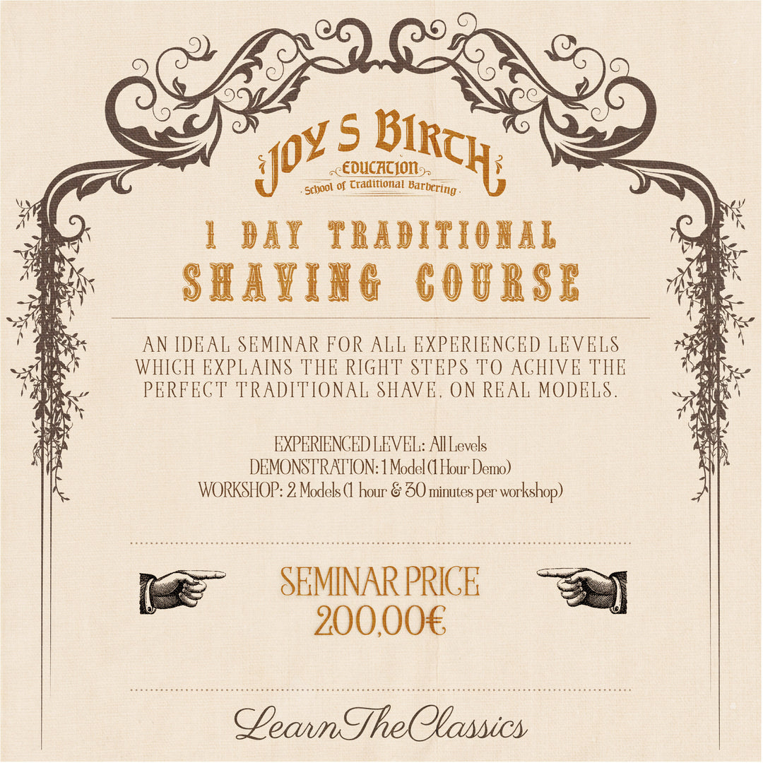 1 DAY - TRADITIONAL SHAVING COURSE